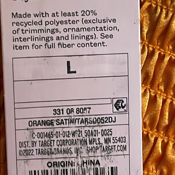 Wild Fable Orange Satin Bodycon Dress Large - Picture 12 of 14